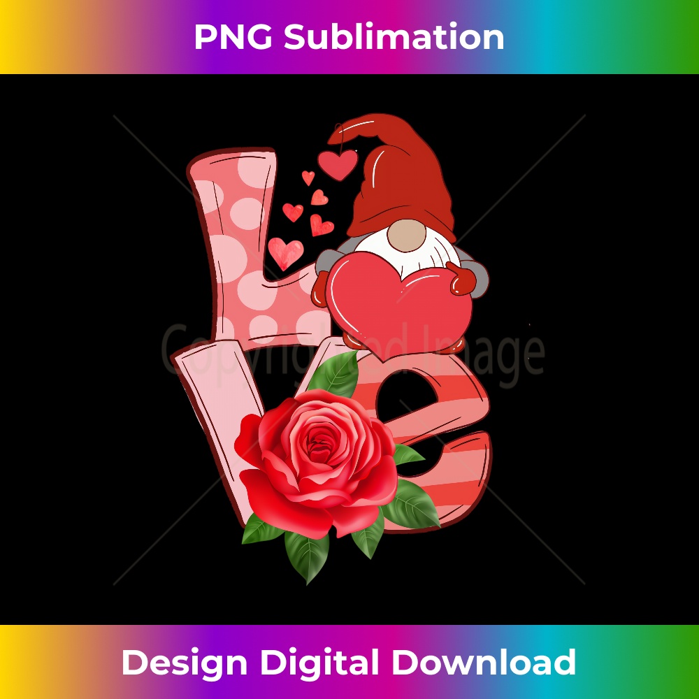 Cute Gnome Valentines Day Red Rose Love Heart couple 0137.jpg