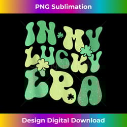 in my lucky era clover shamrock irish retro st patrick's day - eco-friendly sublimation png download - channel your crea