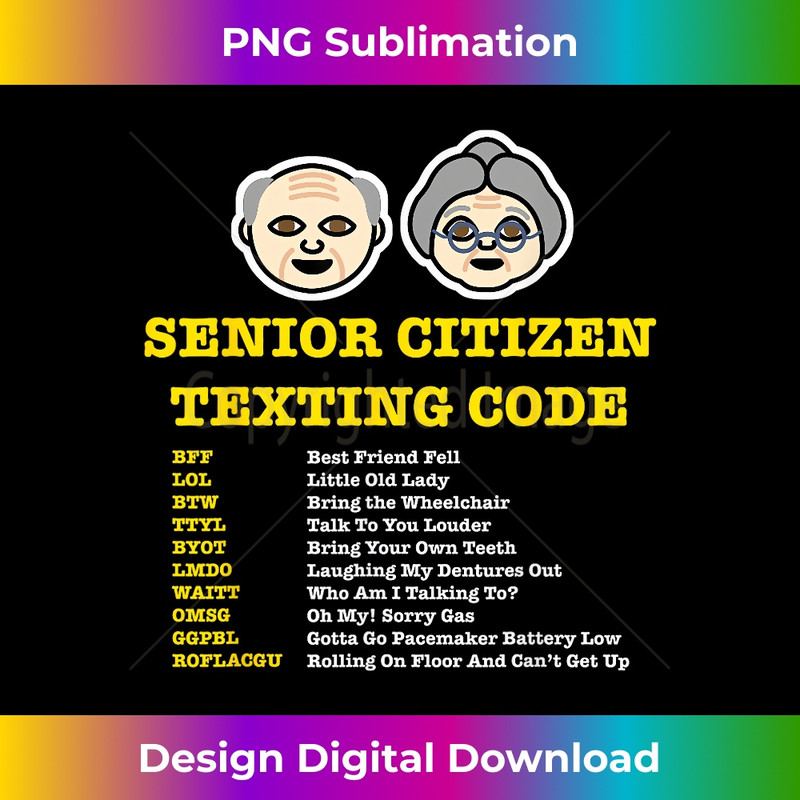 Senior Citizen Texting Codes , Cell Phone Gag s 0829.jpg