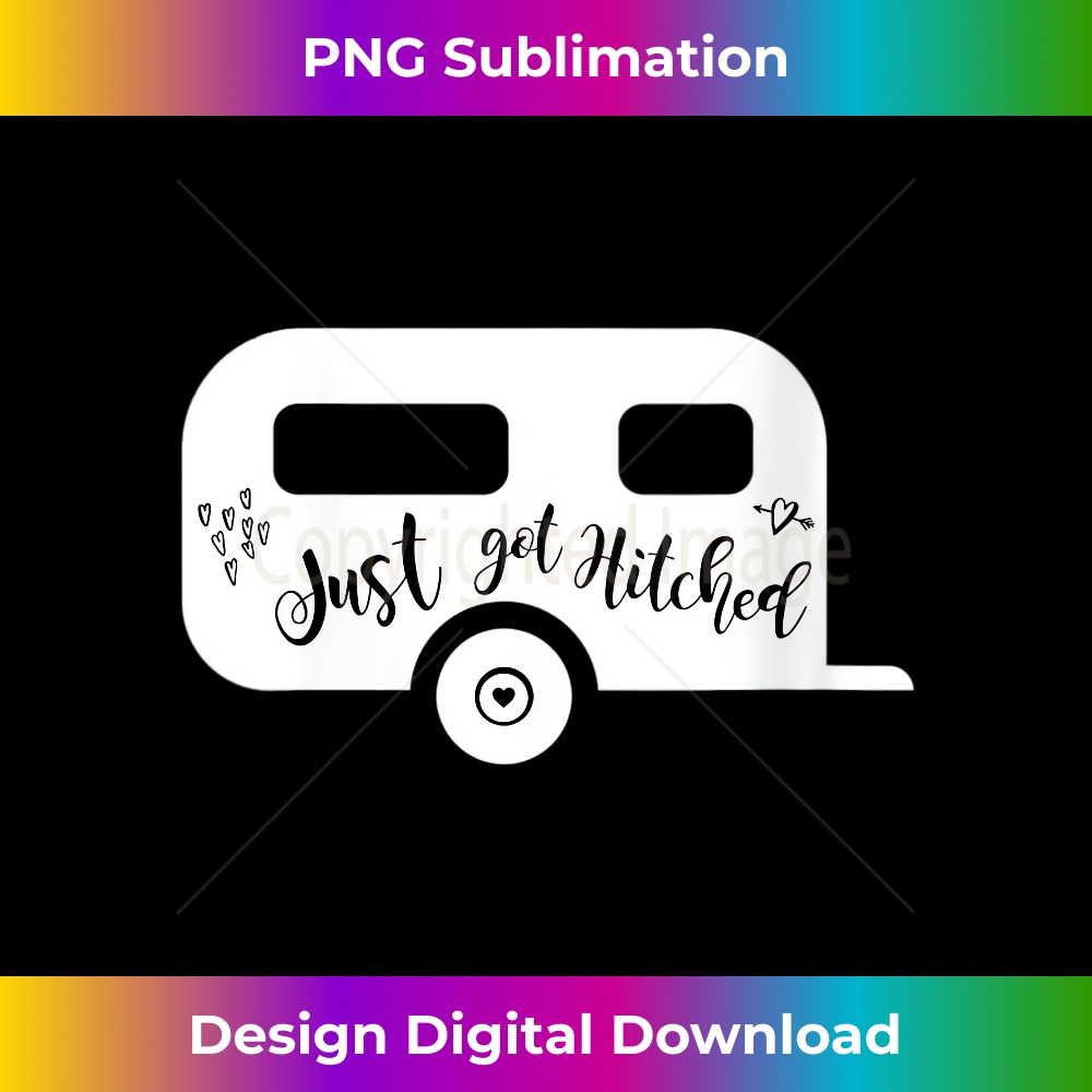 s Just Got Hitched Bride Groom Camping Couple wedding 1957.jpg