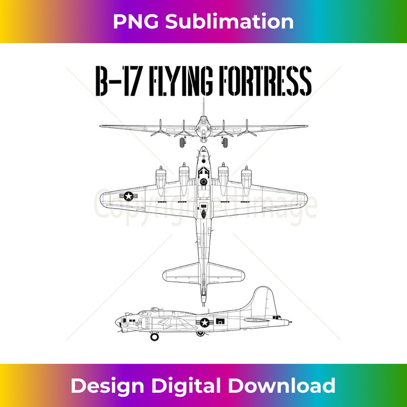 Vintage WW2 B-17 Flying Fortress Airplane Schematic 2341.jpg