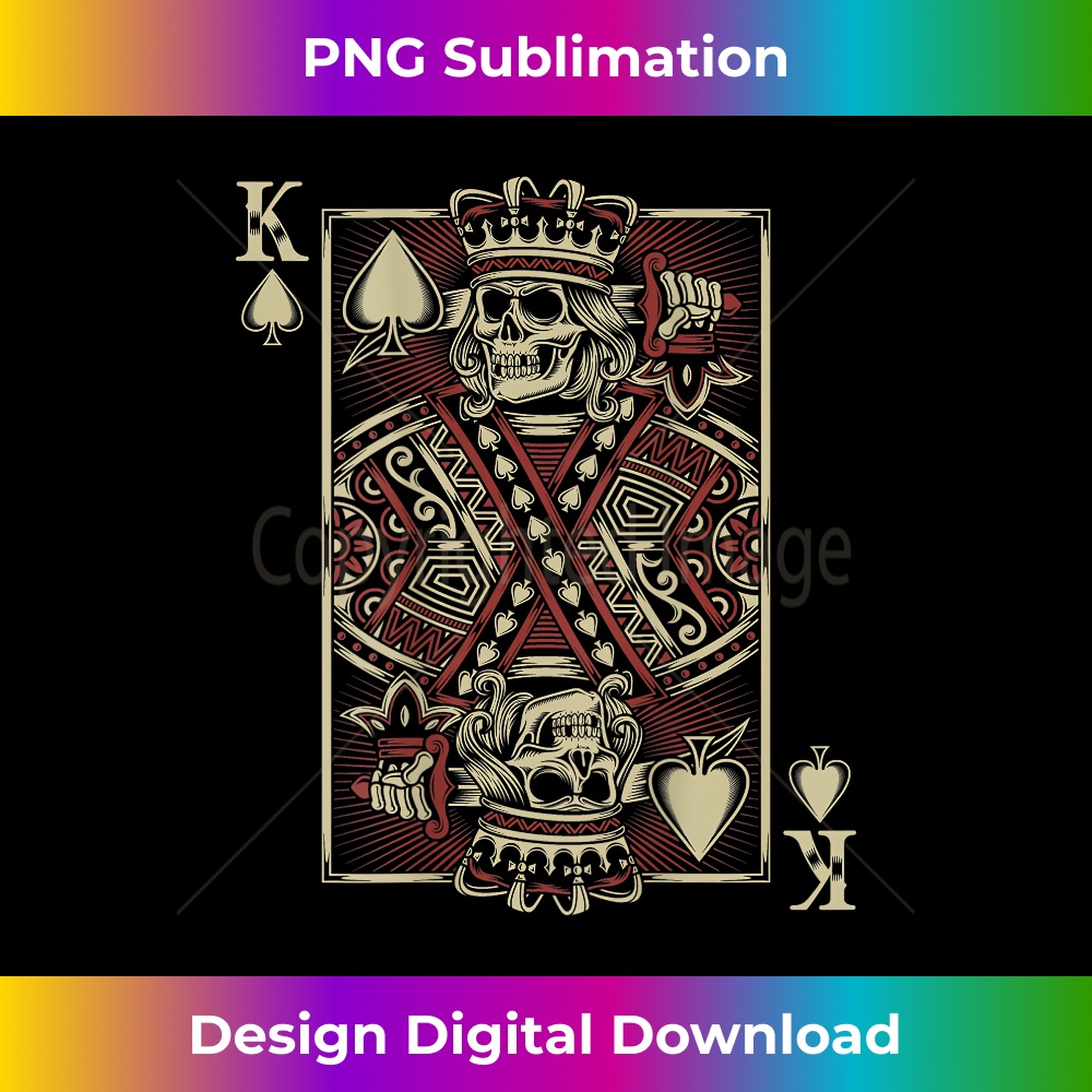 Skull Motorcycle Biker King of Spades Poker Card Game 3346.jpg
