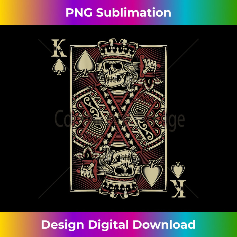 Skull Motorcycle Biker King of Spades Poker Card Game 3346.jpg
