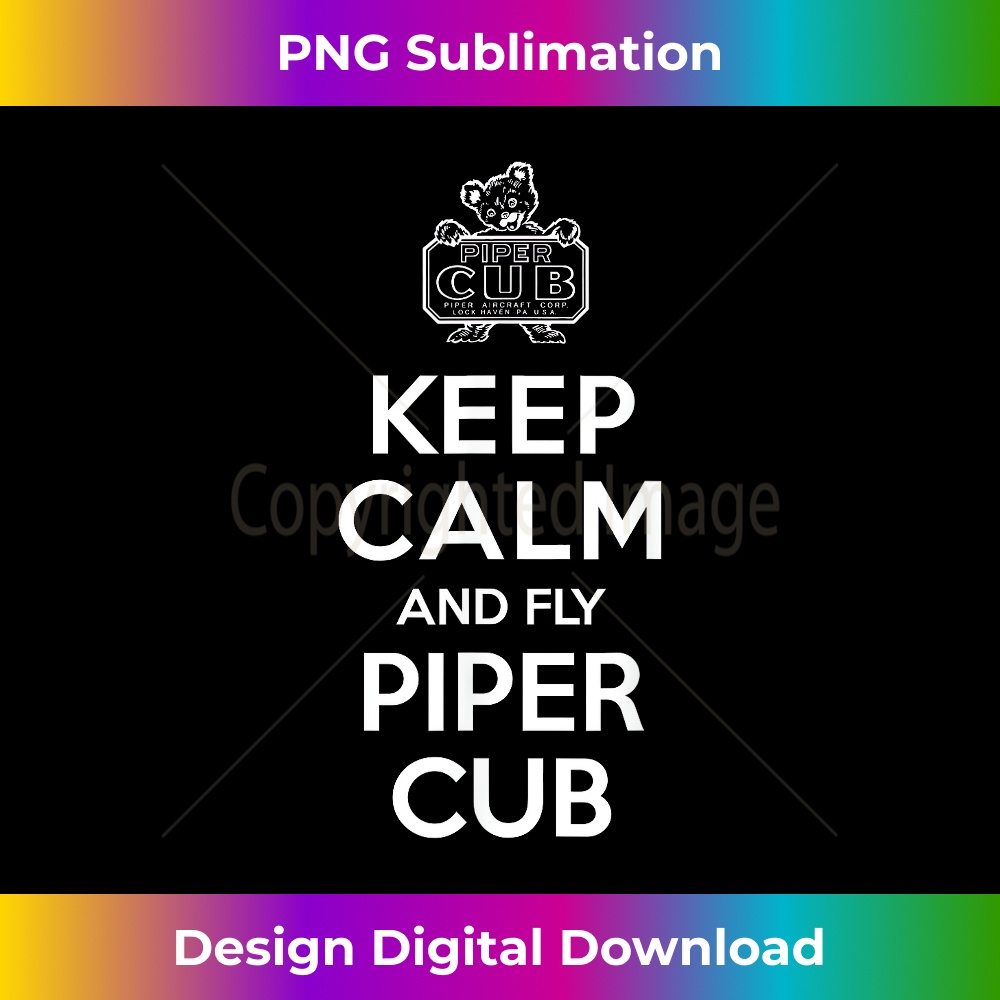 Keep Calm And Fly Piper Cub Aviation Pilot Bear  1422.jpg