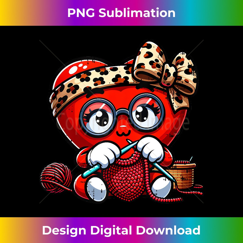 Valentines Day Knitting Knit Heart Lover Couple Girls 2408.jpg