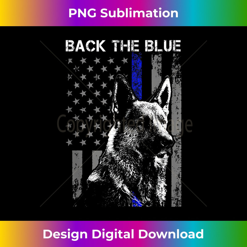 Back The Blue Thin Blue Line Flag K-9 German Shepherd Police 0268.jpg