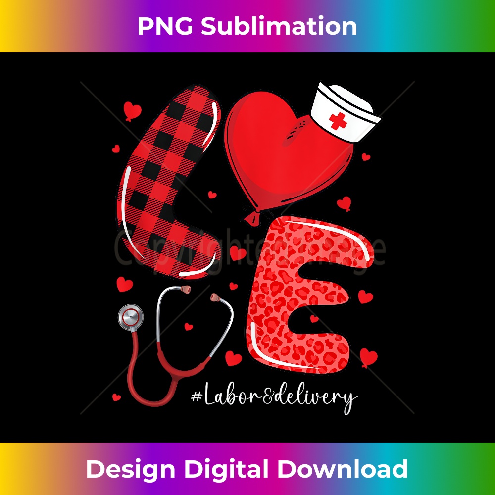 Love Labor & Delivery Retro Red Plaid Hearts Valentine's Day 1688.jpg