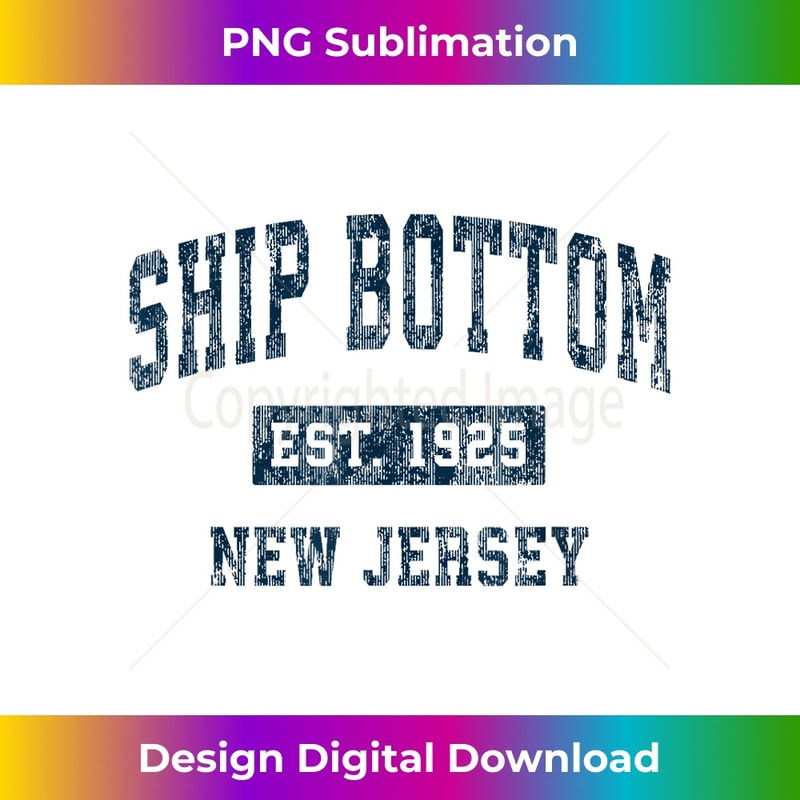 Ship Bottom New Jersey NJ Vintage Sports Design Navy Print 2193.jpg