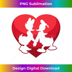 disney donald and daisy duck valentine's day heart - chic sublimation digital download - craft with boldness and assuran