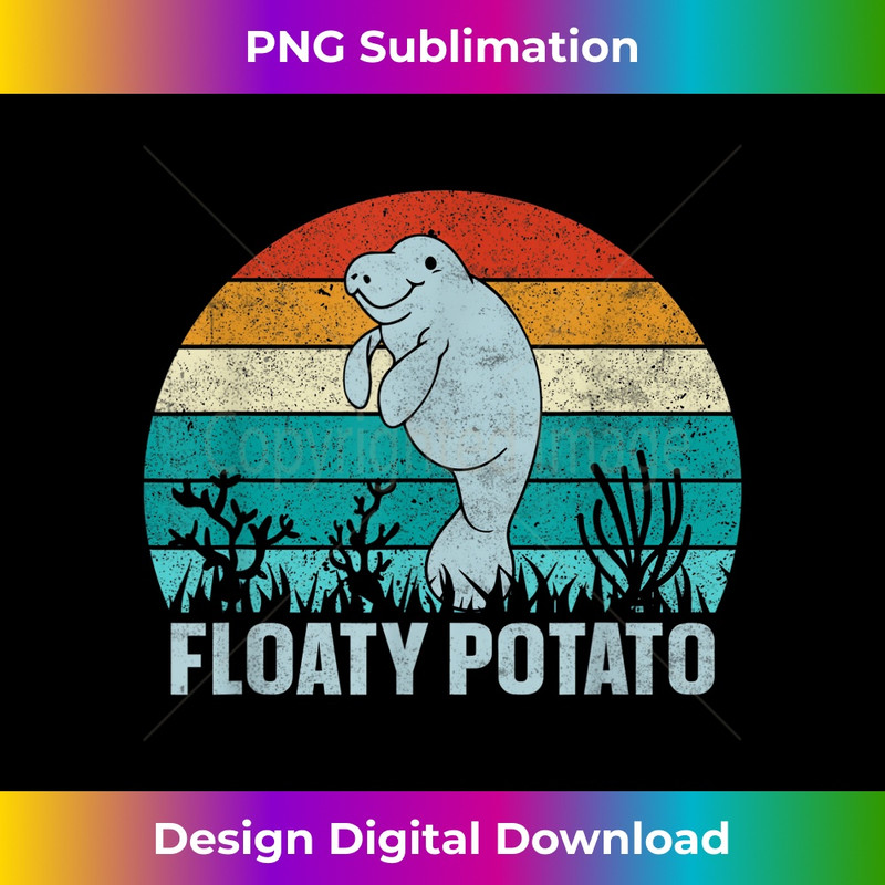 Retro Vintage Style Floaty Potato - Sea Cows Manatee Lover 0468.jpg