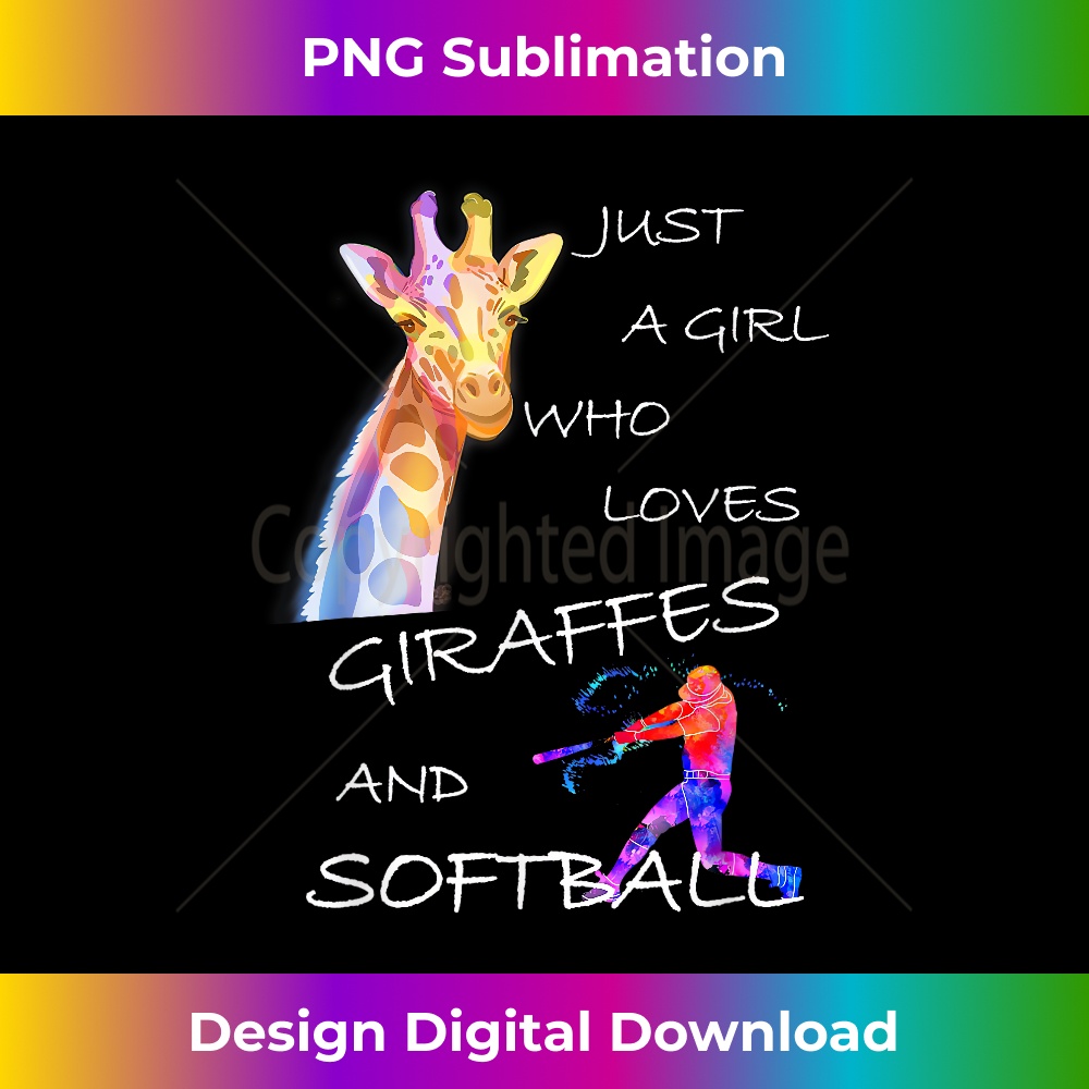 Softball Girl - I'm A Girl Loves Giraffes And Softball 1571.jpg
