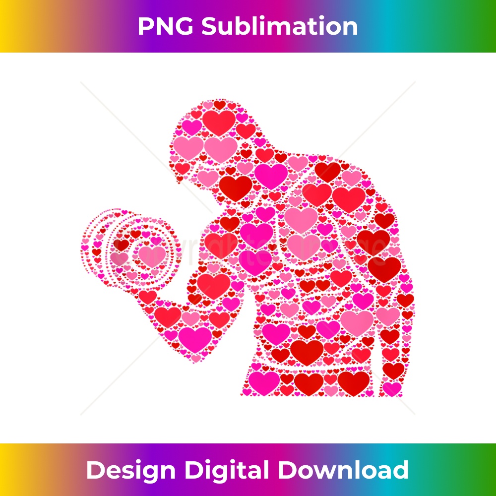 Pink Red Heart Valentines Day Gym Workout Fitness - Muscles 1954.jpg