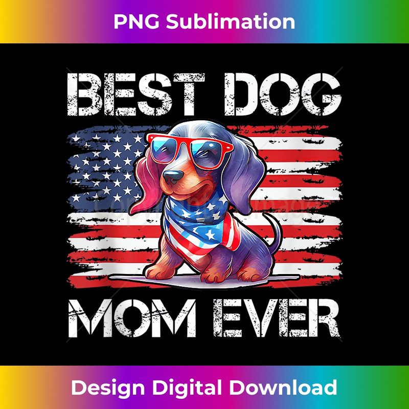 Dachshund Dad Mom Dog Lover American Flag 4th Of July Tank Top 0504.jpg