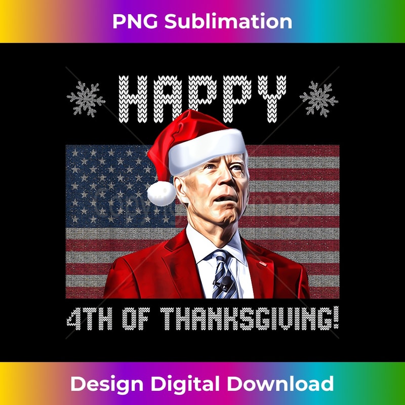Happy 4th of Thanksgiving Christmas Biden Santa USA Flag 0872.jpg