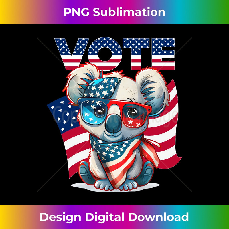 Vote Next President Of The US Proud American Koala US Flag Long Sleeve 0486.jpg