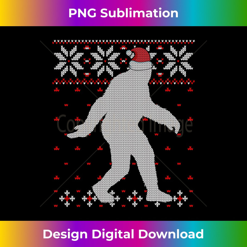 Bigfoot Sasquatch Ugly Christmas Sweater Bigfoot Kids, girl Long Sleeve 0322.jpg