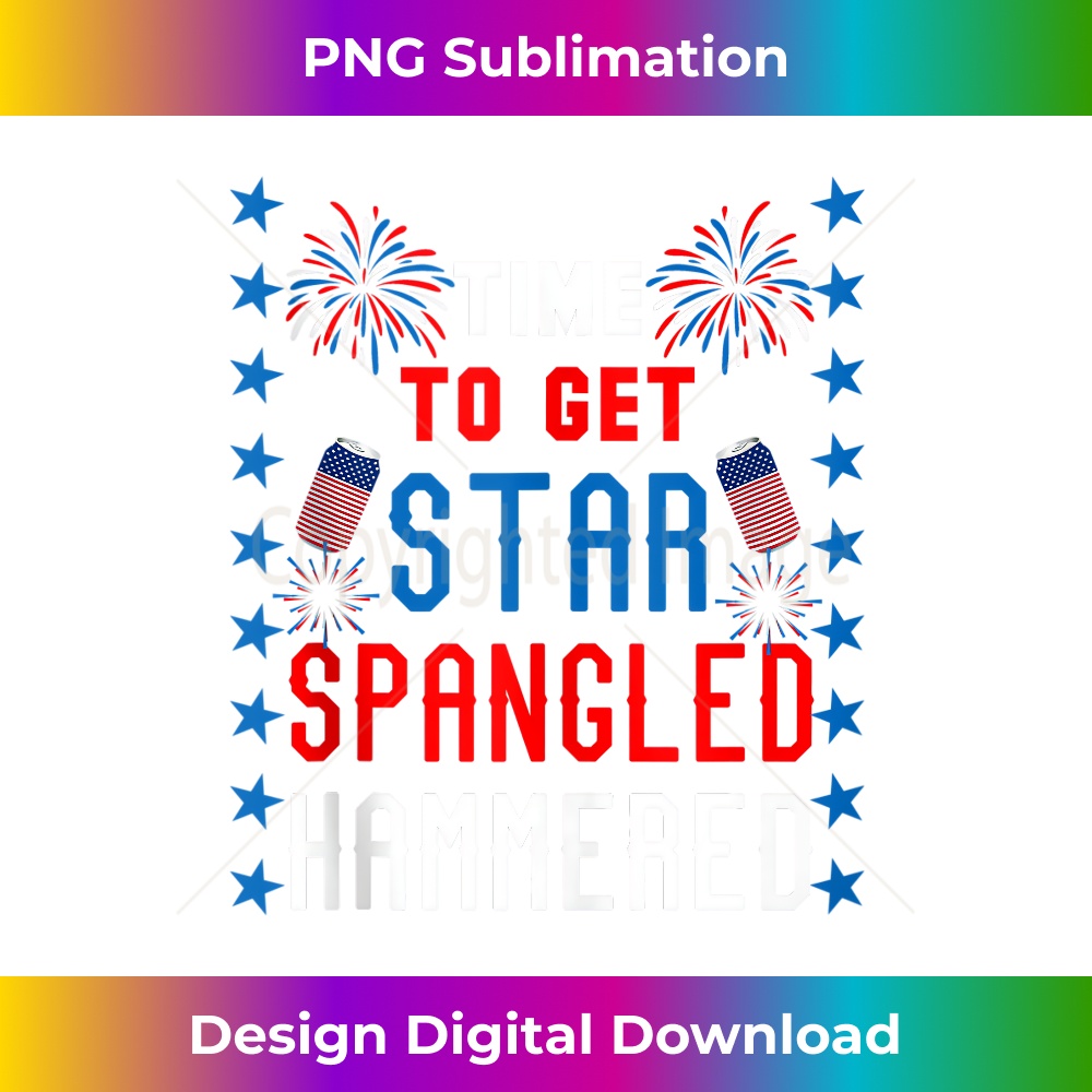 Time To Get Star Spangled Hammered 4th Of July Drinking Gift Tank Top 2394.jpg