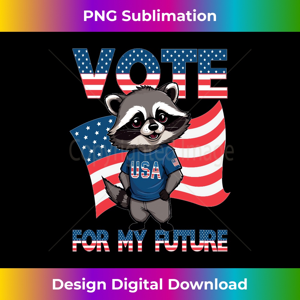 Vote Next President Of The US For My Future Raccoon US Flag Long Sleeve 0473.jpg