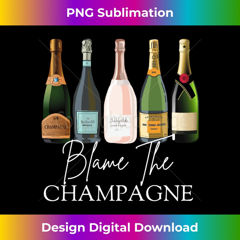 Blame The Champagne, Champagne Bottles Day Drinking Mimosa Long Sleeve 0060.jpg
