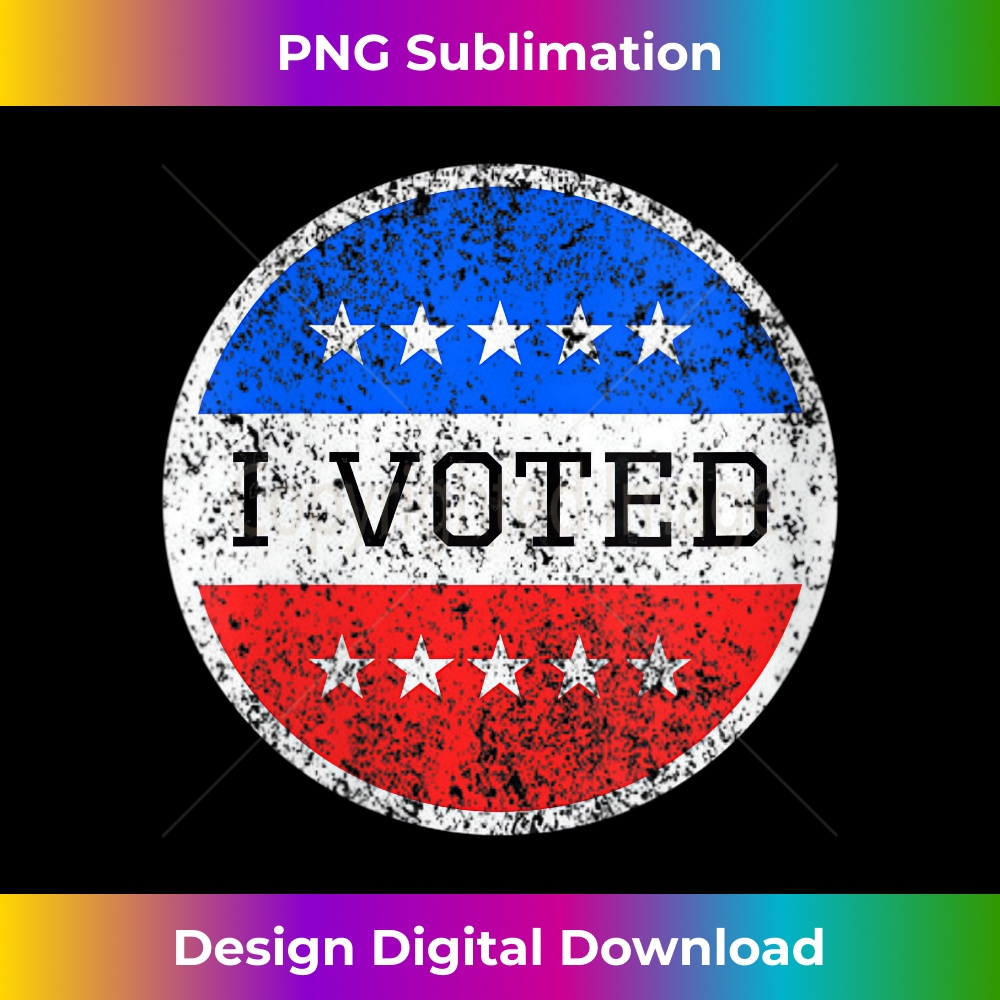 Womens Vote 2020 I Voted Sticker Vintage Distressed V-Neck 0035.jpg