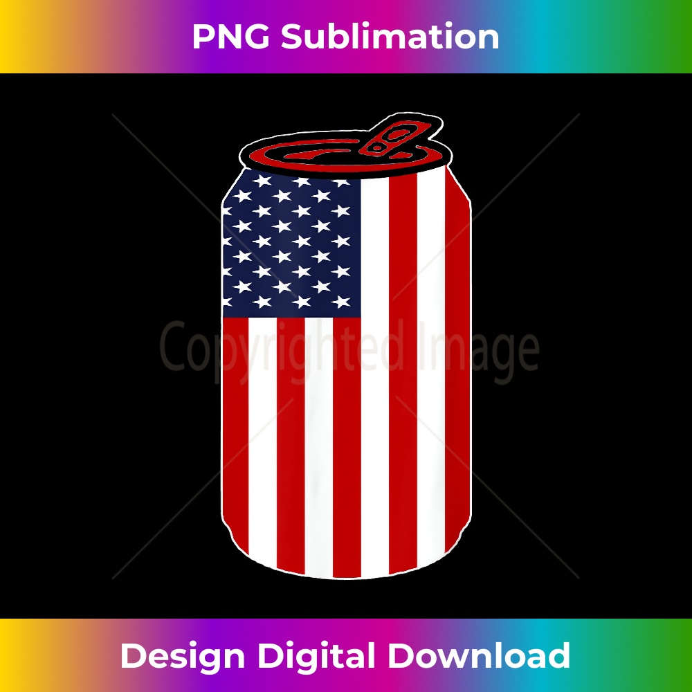 4th Of July Beer Can Flag US Flag Patriotic Gift Tshirt 0026.jpg