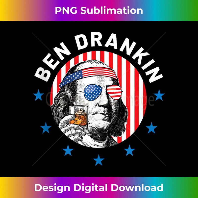 Patriotic 4th Of July Ben Drankin Franklin American Flag Tank Top 1908.jpg