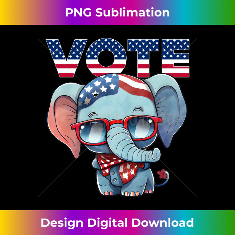 Proud American Elephant US Flag Vote Next US President Long Sleeve 0317.jpg