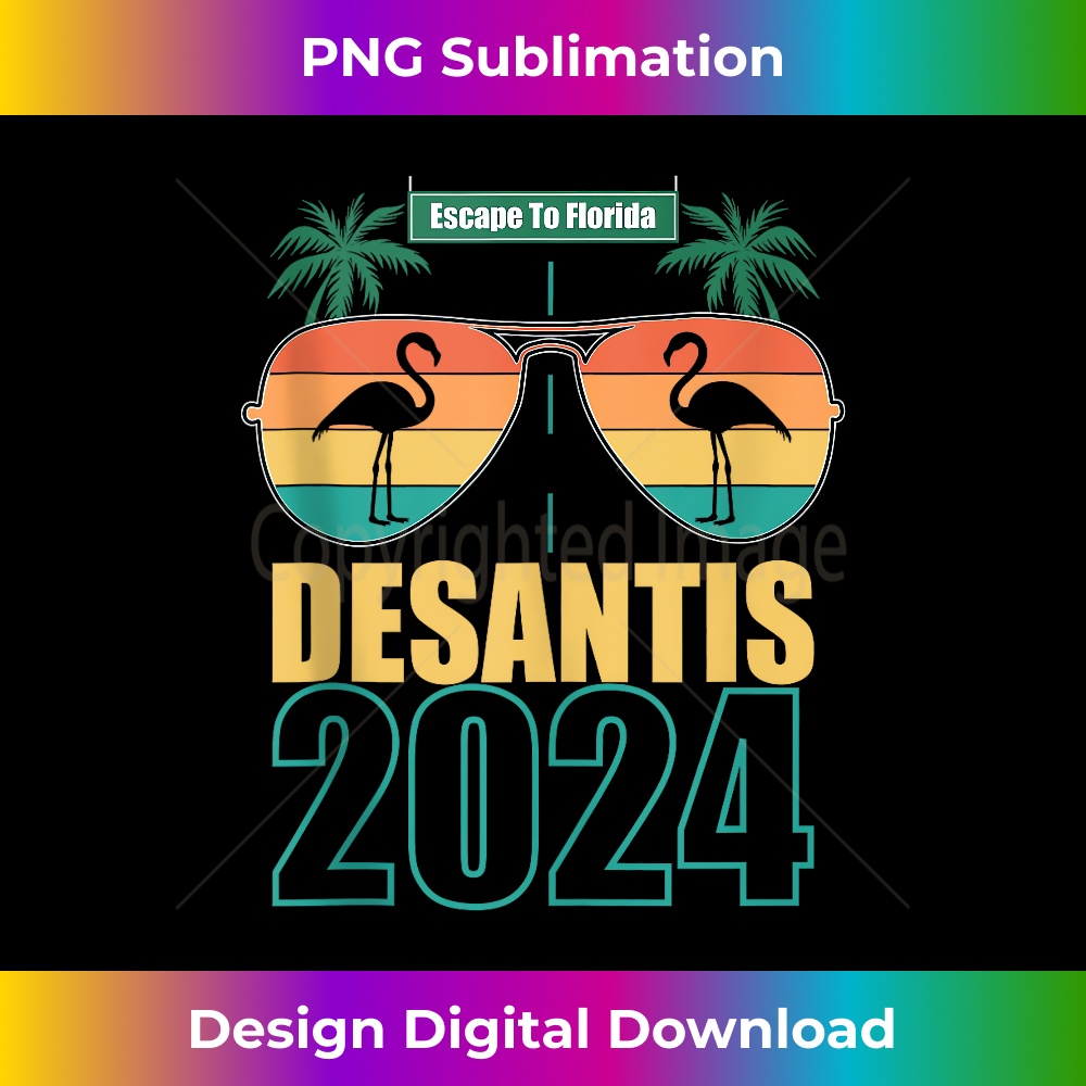 Desantis 2024 Election Escape To Florida Sunglasses Flamingo Tank Top 0108.jpg