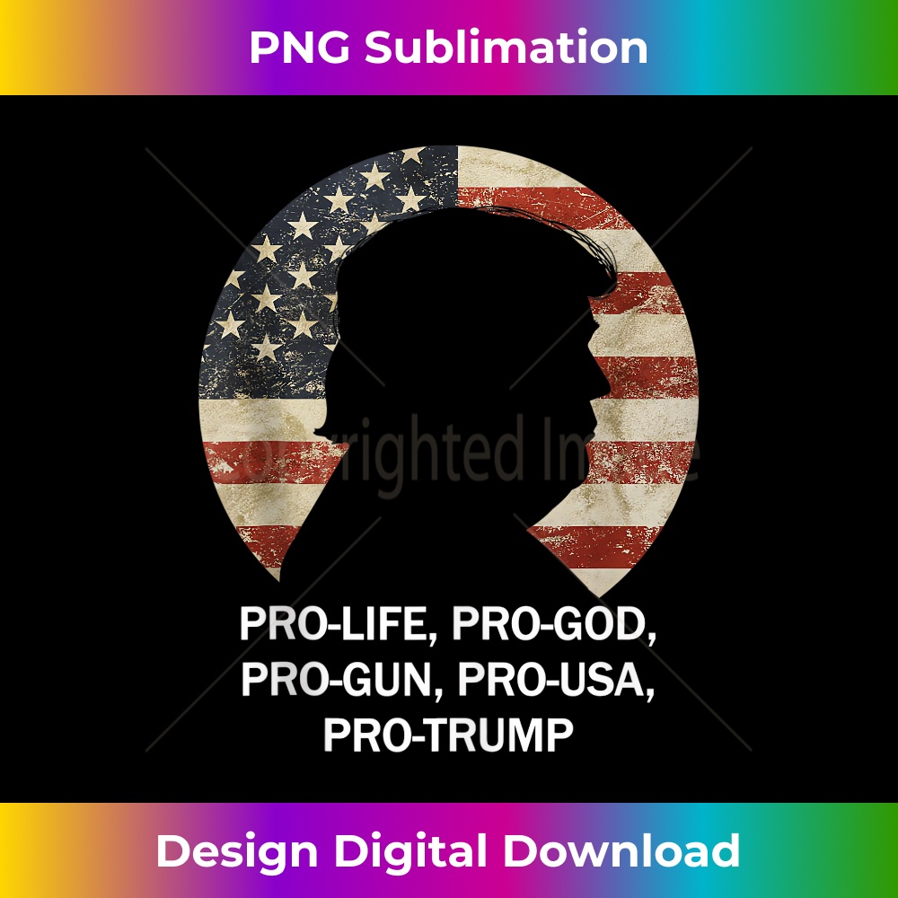 Pro-Life Pro-God Pro-Gun Pro-USA Pro-Trump American Flag Tank Top 0996.jpg