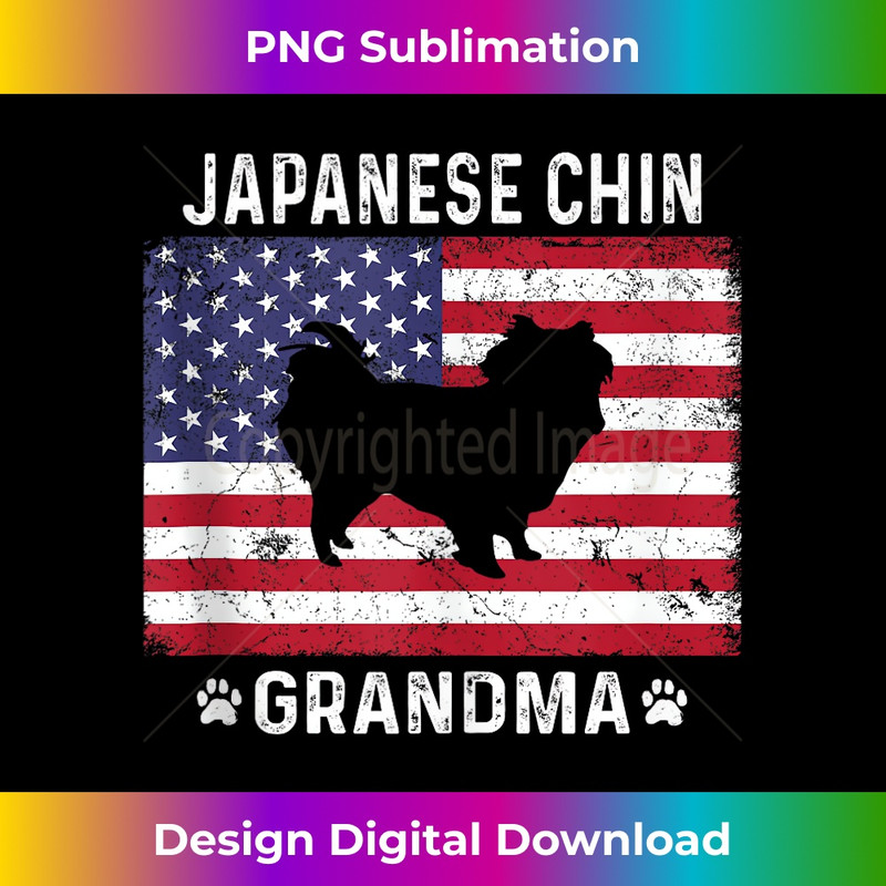 Japanese Chin Grandma US Flag 4th Of July Tank Top 1262.jpg