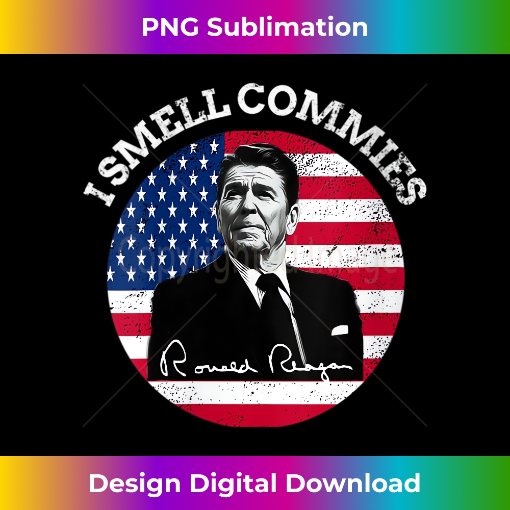 Womens I Smell Commies Republican Conservative Ronald Regan Biden V-Neck 2045.jpg