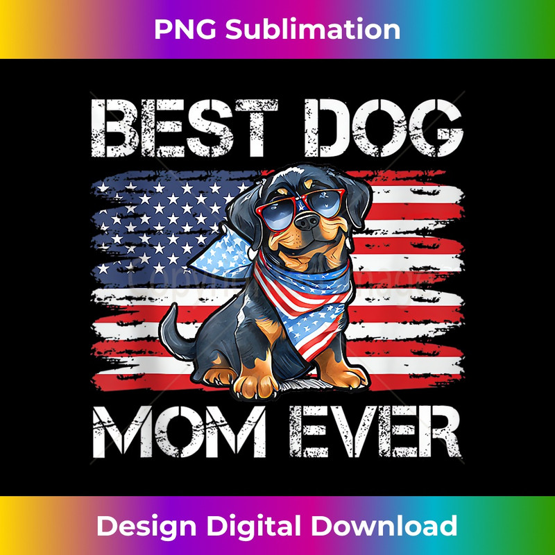 Rottweiler Dad Mom Dog Lover American Flag 4th Of July Tank Top 2221.jpg