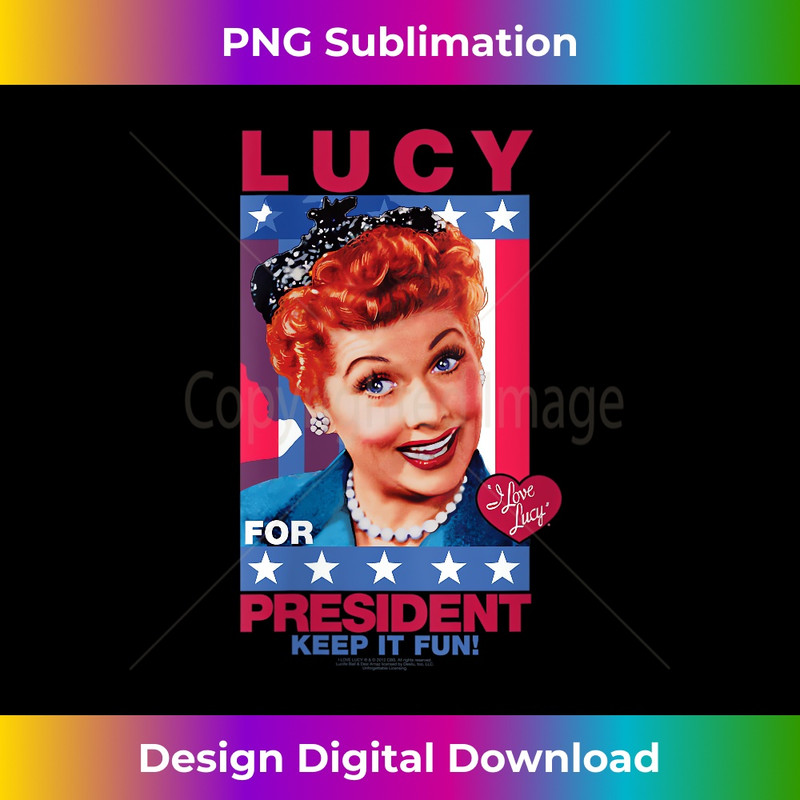 Womens I Love Lucy For President V-Neck 2833.jpg