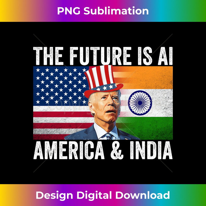 The future is AI America & India indian American flag Long Sleeve 1791.jpg
