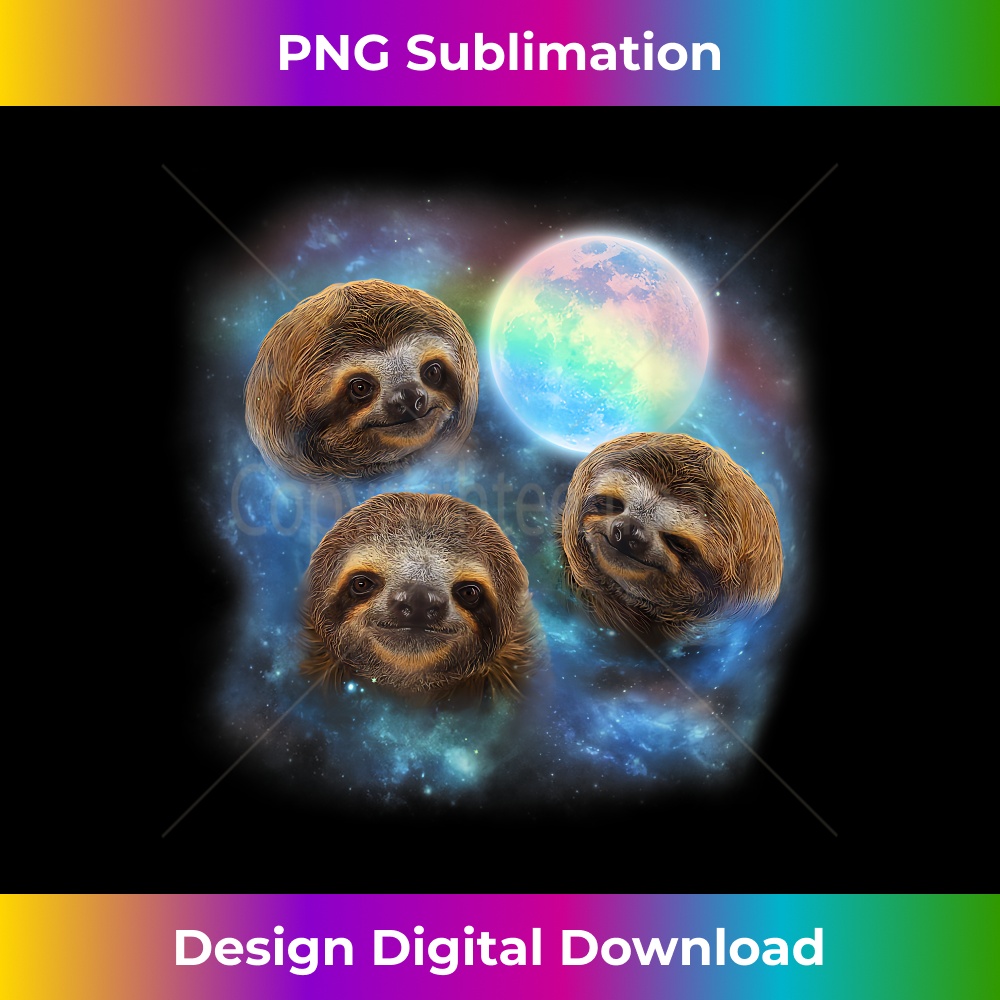 T-, Three Sloth and Rainbow Moon, Space Galaxy 1083.jpg