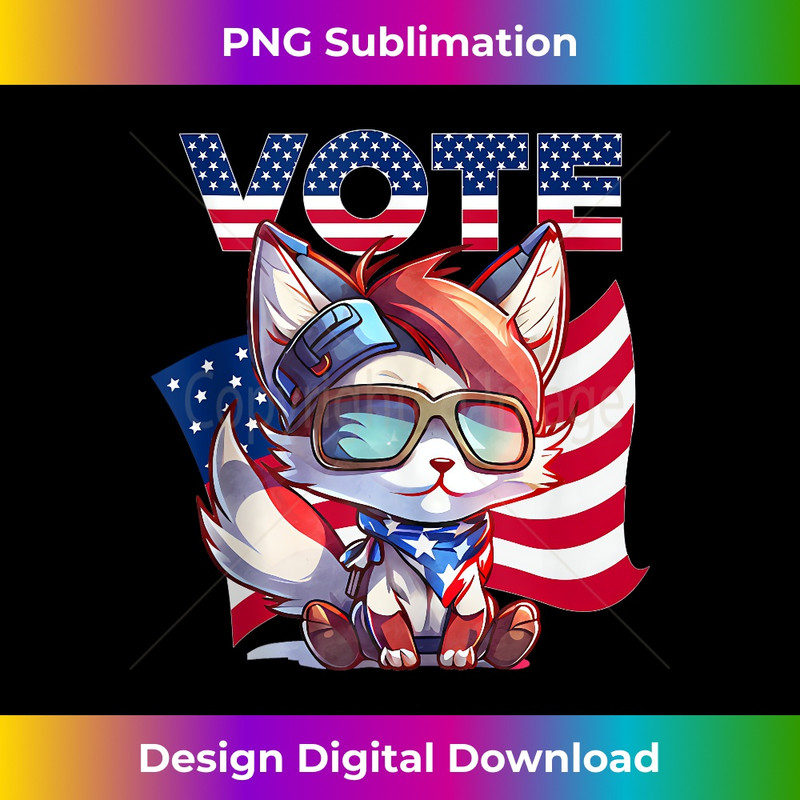 Vote Next President Of The US Proud American Fox US Flag Tank Top 0482.jpg