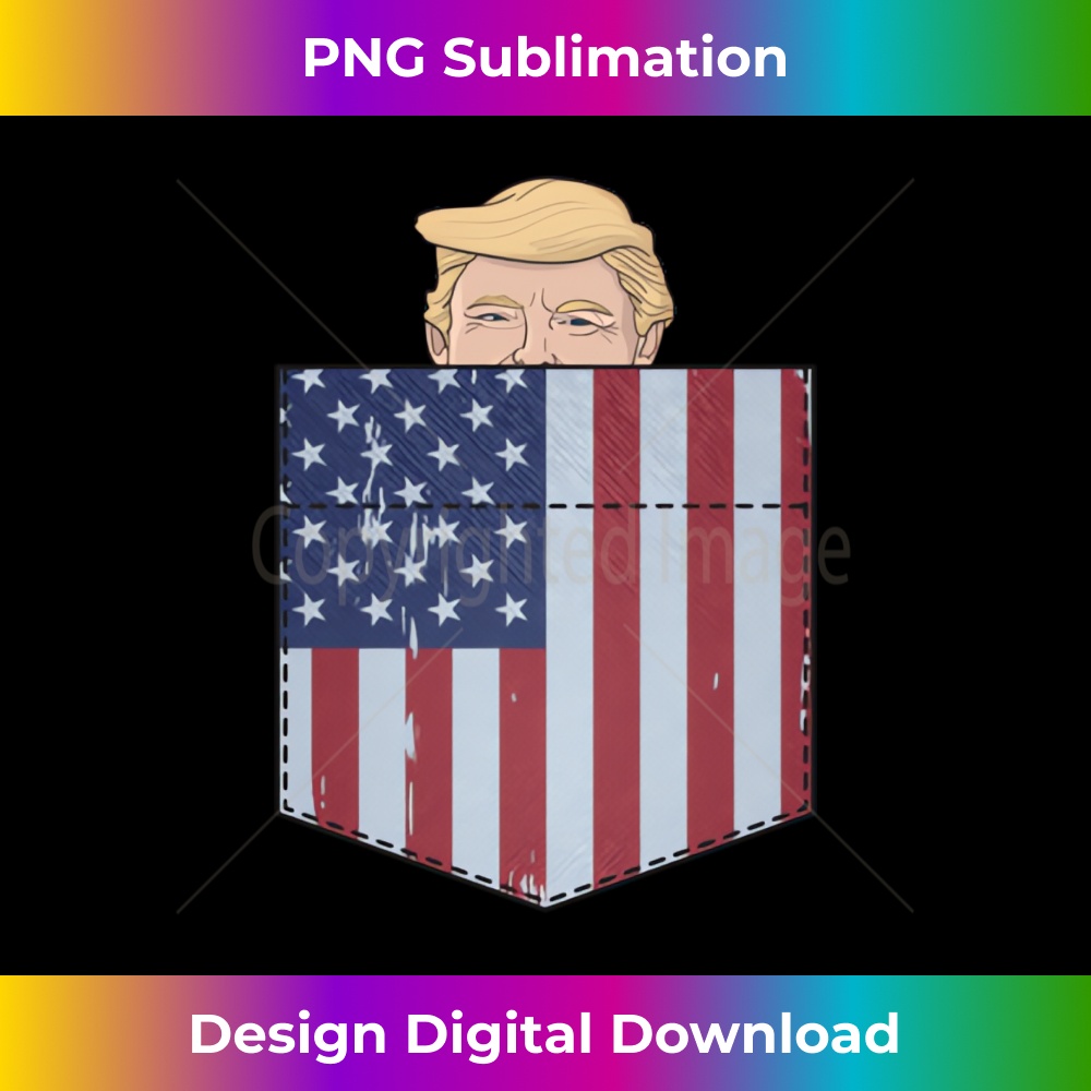 Trump In Your Bag Funny Trump 2024 Peeking Pocket Long Sleeve 0016.jpg