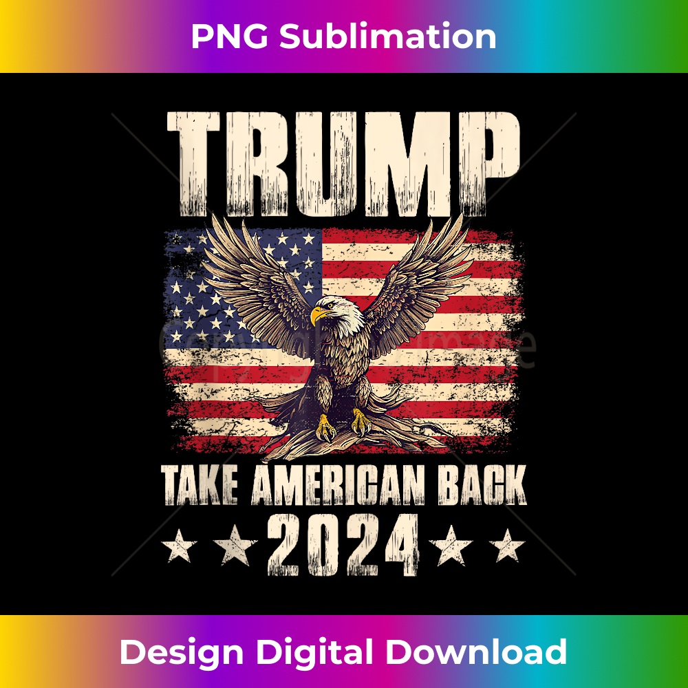Vintage President Trump 2024 Take America Back American Flag Tank Top 1597.jpg