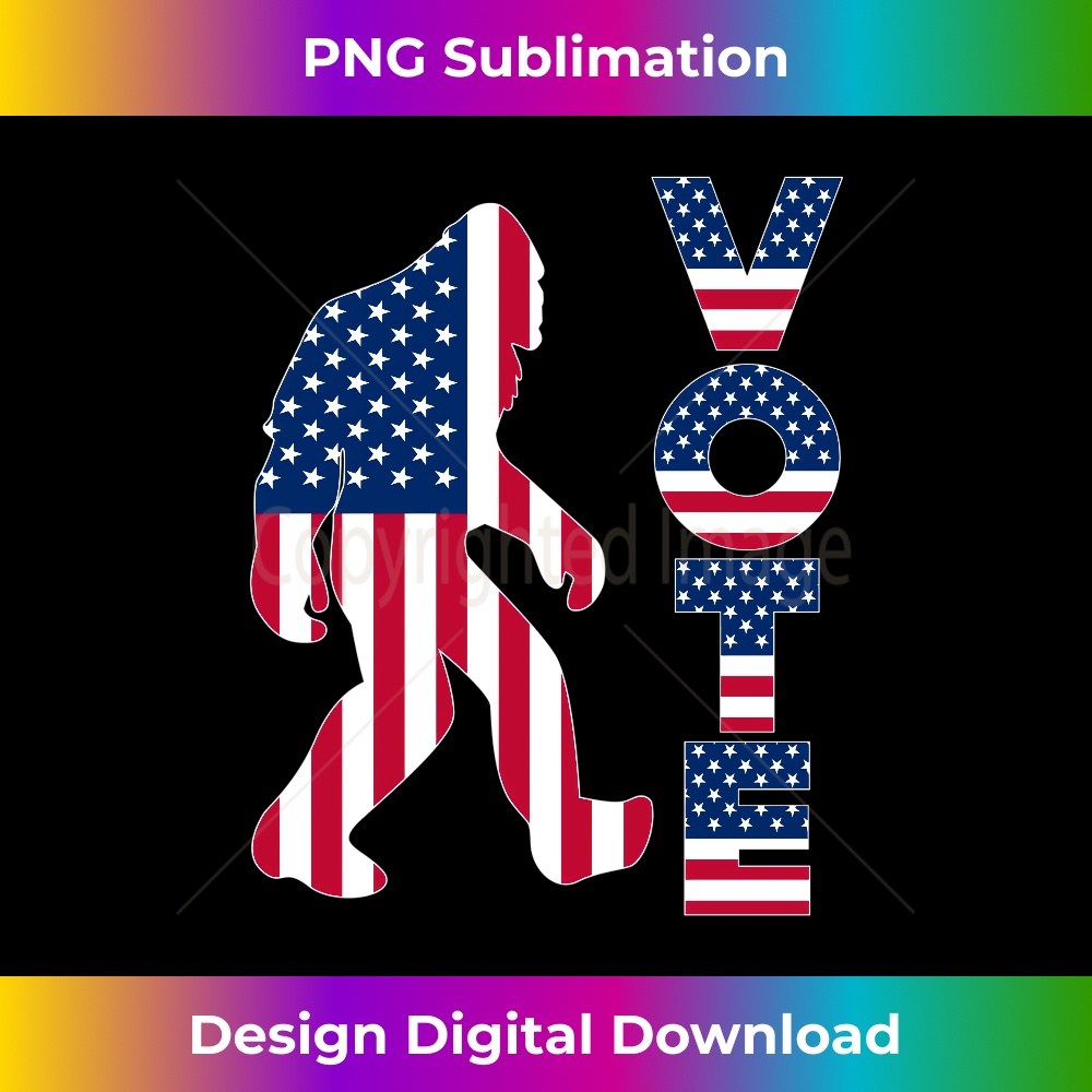 Vote Next President Of The US Proud American Bigfoot US Flag Long Sleeve 0476.jpg