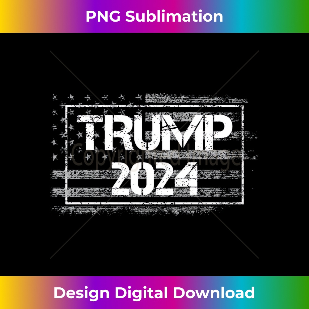 Trump 2024 USA Distressed Flag Political Trump 2024 Gifts Long Sleeve 0408.jpg