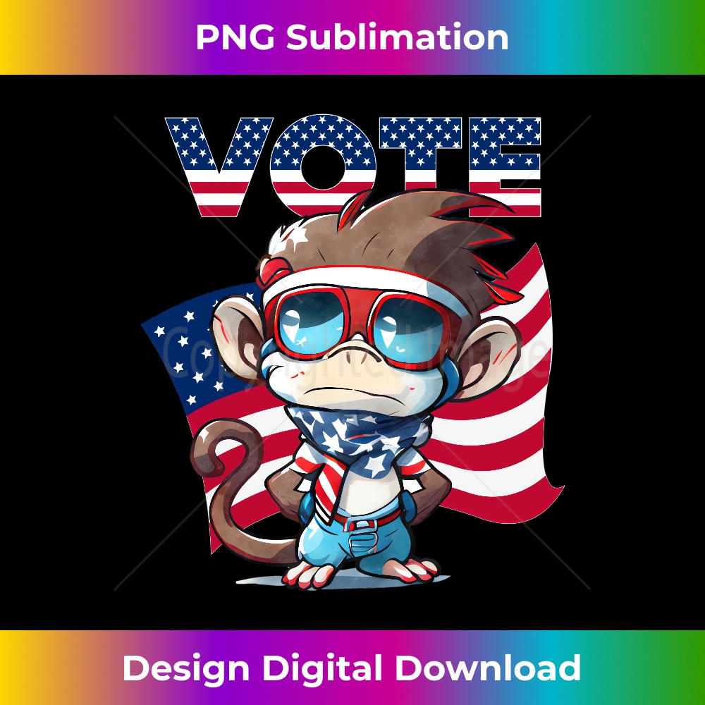 Vote Next President Of The US Proud American Monkey US Flag Long Sleeve 0490.jpg