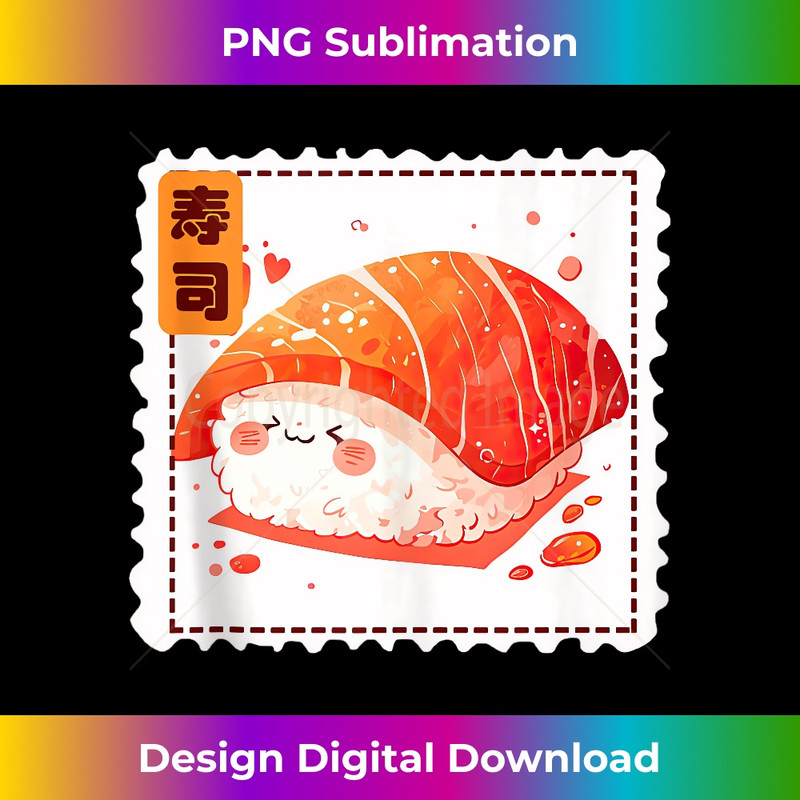 Cute Sushi Japanese Food Postage Stamp Kawaii Aesthetic Tank Top 0346.jpg