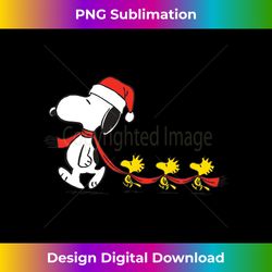 peanuts snoopy and woodstock holiday long sleeve t-shirt long sleeve - luxe sublimation png download - channel your crea