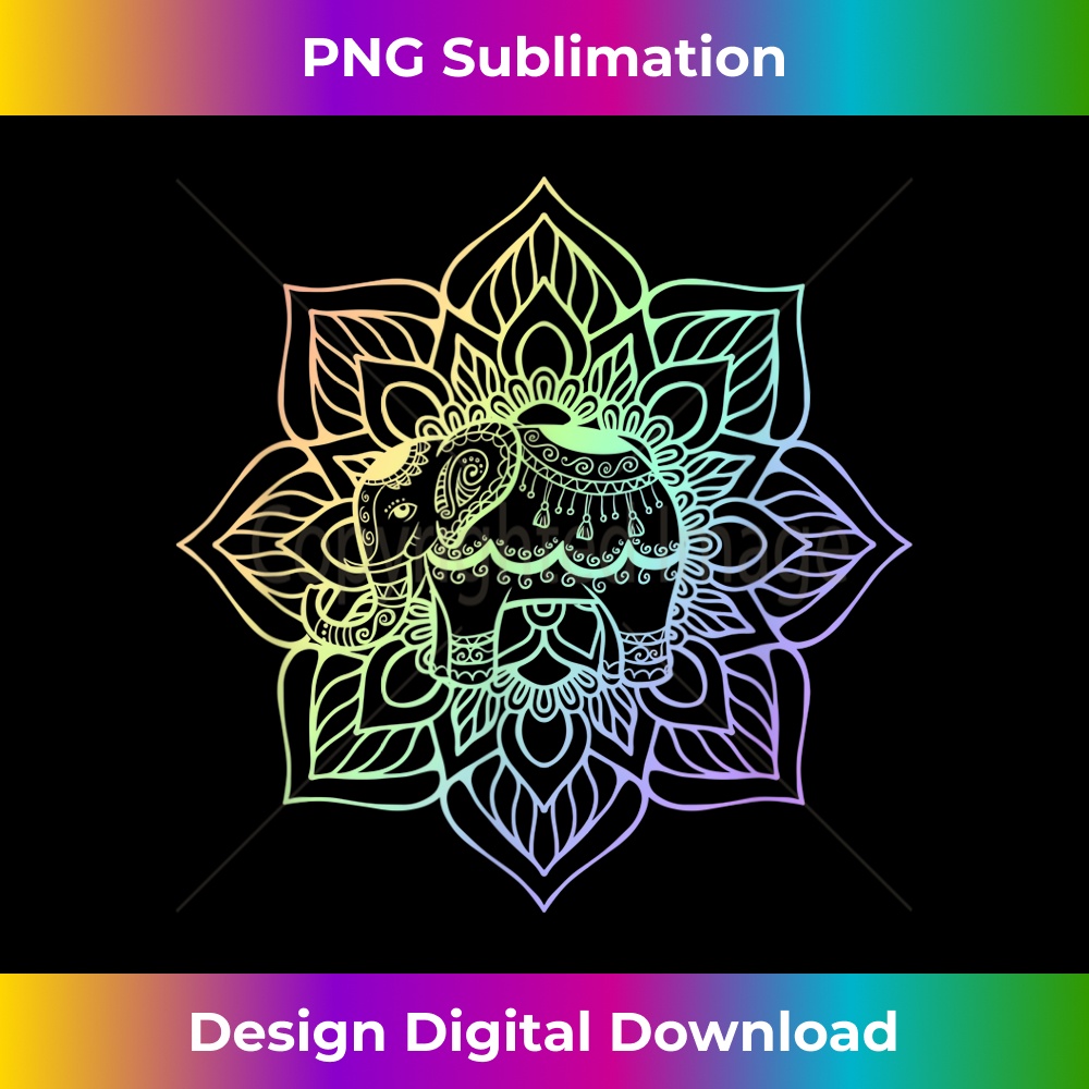 Rainbow Elephant Mandala Spiritual New Age Buddhist Yoga 1631.jpg