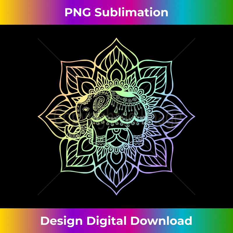 Rainbow Elephant Mandala Spiritual New Age Buddhist Yoga 1631.jpg