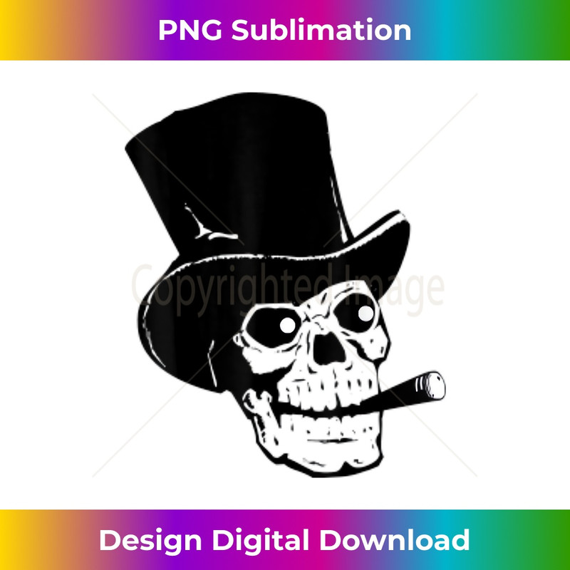 Skull with Top Hat and Cigar Standard T Shirt 1186.jpg