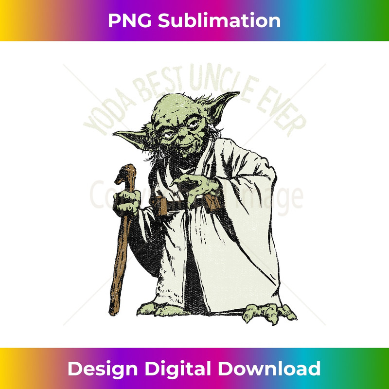 Star Wars Yoda Best Uncle Ever Portrait Vintage Disney+ Long Sleeve 2188.jpg