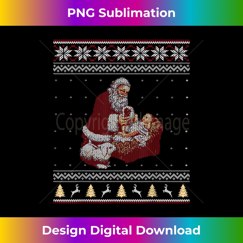 Santa Claus And Baby Jesus In The Manger Christmas 1961.jpg