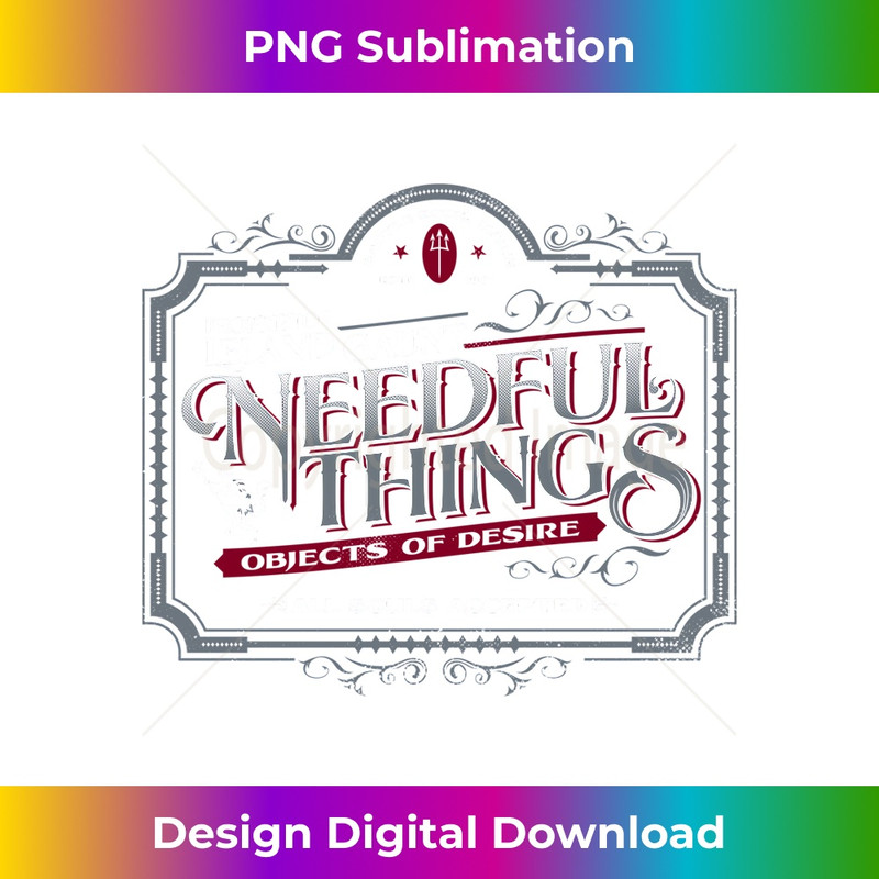 Needful Things Devil - Vintage Gothic Horror Graphic Logo Long Sleeve 0977.jpg