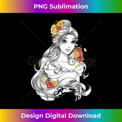 disney beauty and the beast belle sketched portrait long sleeve - sophisticated png sublimation file - enhance your art